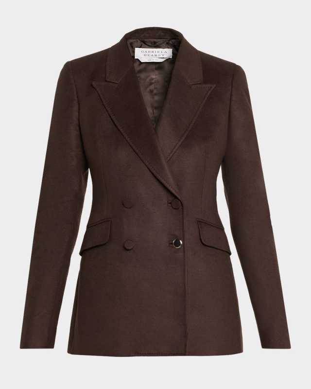 Angela Double-Breasted Silk Blazer
